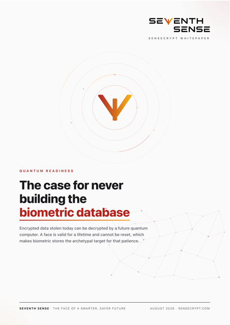 Cover of the SenseCrypt whitepaper The case for never building the biometric database