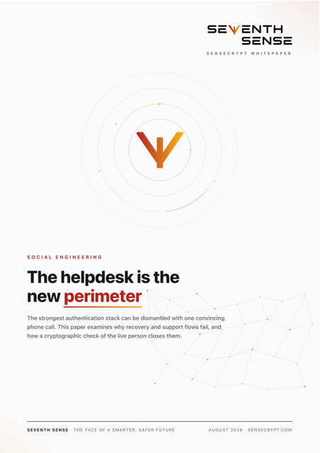 Cover of the SenseCrypt whitepaper The helpdesk is the new perimeter