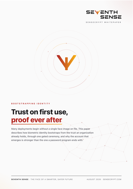 Cover of the SenseCrypt whitepaper Trust on first use, proof ever after